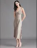 최신 플러스 크기의 고삐 파자마 여자 여름 여자 아이스 실크 실크 나이트 드레스 섹시한 긴 집 의류 섹시 잠옷을 할 수 있습니다.
