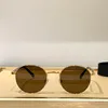 Lunettes de soleil rond en métal Gold Brown Lesn hommes femmes SUMPRES SUMPRES GAFAS DE SOL SONNENBRILLE UV400 PEUSEUR AVEC BOX