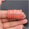 Band Rings Men 6mm Cherry Quartz Glass Crystal Stone Trendy Reiki Girls Fashion Party Jewelry Drop Delivery Ring DHZ8R