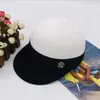 Ball Caps Fashion Cute Beautiful Nice Cool Wool With Paper Straw For Unisex High Quality Round Top Gold Letter Decoration Cap