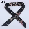 Halsdukar 100 färger Emulering Silk Leopard Liten väska Handtag pannband Halsduk Dammode Lyxmärke Hår Slips Band Scarf J230703