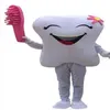 2018 Wysokiej jakości uśmiechnięty dentysta Mascot Costume Fantazyjna impreza dla dorosłych sukienki Prezenty 268R