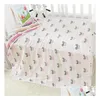 Blankets Swaddling 6 Layer Genuine Baby Blanket Swaddle 100% Cotton 80X Envelope Wrap Born Super Soft Kids Bedding Diaper Ltb-8605 Dhlad