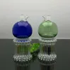 Glass Smoking Pipes Manufacture Hand-blown hookah Bongs Classic single wheel concave head glass bubble cigarette accessories pipe