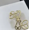 Pins Brooches Luxury Designer Women Gold Brooch for Ladies Classic Brand Breastpin Suit Dress Anagram Public Places E06v