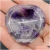 Stone Heart Worry Thumb Gemstone Natural Rose Quartz Healing Crystal Therapy Reiki Treatment Spiritual Minerals Mas Palm Gem Drop De Dhs3C
