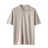 Men's Polos MVLYFLRT 2023 Spring Polo Neck Short Sleeve Knitted Tshirt 100 Merino Refined Wool Pullover Sweater Top MV9528 230703