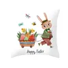 Pillow Case Easter Bunny Pillowcase Cartoon Rabbit Ers 45X45Cm Square Throw Home Car Office Drop Delivery Garden Textiles Bedding Sup Dhr3I