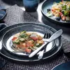 Borden Japanse Kunst Keramiek Westerse Biefstuk Plaat Oven Verandering Servies Huis Keuken Ronde Steen Graan Ontbijt Sushi Fruitsalade