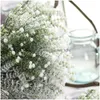 Decorative Flowers Wreaths Snow Gypsophila Artificial Baby Breath Foam Plastic Flower With Xmas Year Home Wedding Party Decoration Dhtl2