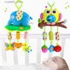 Newborn Baby Plush Handbells Stroller Rattles Toy Mobile Cartoon Animal Infant Crib Hanging Rattle Educational Toys Gifts L230518