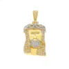 Uniseks Jesus Face hanger met 10k geel goud en natuurlijke diamant met 11,5 gram aangepaste hanger charme