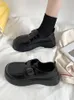 Elbise ayakkabıları Mary Janes Japon tarzı kadın kaymaz vintage siyah gündelik düz moda pompalar