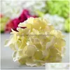 Decorative Flowers Wreaths 30Pcs/Lot Hydrangea Head Diy Flower Centerpieces Background Home Decor Drop Delivery Garden Fes Dhjt2