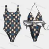 Bikini a triangolo classico Summer Sexy Beachwear Bikini da donna Costume da bagno con stampa animalier Costume da bagno all'americana