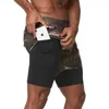 Shorts pour hommes Shorts pour hommes à la mode d'été à séchage rapide 2 en 1 multi-poches short double couche fitness pantalons de sport à lacets Z230703