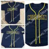 College Baseball nosi niestandardowe Ed Michigan Woerines Baseball Jersey 18 Jordo Rogers 19 Logan Wood 20 Willie Weiss 21 John Torroella Tito