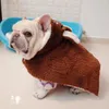 Dog Apparel Pet Clothes Eye-catching Puppy Cloak Warm With Cartoon Hat Outfit