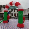 Arco de Natal inflável personalizado arco de Natal com um banner para decoração de férias ou promoção