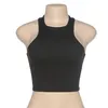 Dames Designer Tops Vrouwen Zomer Wit T-shirt Crop Top Borduurwerk Sexy Off Shoulder Zwarte Tank Top Mode Casual Mouwloos Backless Top dameskleding shirts