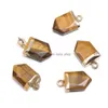 Charms Natural Arrowhead Cone Semi-Precious Stone Rose Quartz Healing Reiki Crystal Pendant Diy Necklace Earrings Women Fashion Jewe Dh9Zm