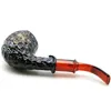 Smoking Pipes Fashion engraved red resin wood pipe with mixed color creative pipe