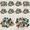 Steen 6X8Mm Natuurlijke Ovale Cabochon Losse Kralen Rozenkwarts Turquoise Stenen Gezicht Voor Reiki Healing Crystal ornamenten Ketting Ring Ea Dhan6