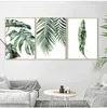 Other Home Decor Tropical Plant Nordic Poster Home Decoration Green Leaves Decorative Picture Modern Art Canvas Painting R230630