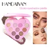 Handaiyan Fashion Love Love Eyeshadow Palette Glitter Shimmer 12 Color Eyeshadow Palette مقاومة للماء لفترة طويلة ظلال العيون الأرضية