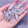 Charms Opal Stone Hexagonal Healing REIKI Point Wiselanty do biżuterii tworzące hurtowe ustalenia dostarczania upuszczenia komponenty dhqir