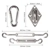 Utomhus Gadgets skugga segeltillbehör 304 Rostfritt stål Hårdvarukit Blomma korg Pad Eye Carabiner Fixing Hook Screw Silver 230701