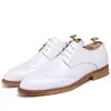 Derby de luxe chaussures habillées en cuir pour hommes bureau affaires mariage chaussures formelles à motifs Crocodile à lacets chaussures à bout pointu