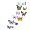 Другой домашний декор DIY Butterfly Luminous Glow in Dark Design Design Decal Sticking Double Feathes Stickes Home Decor R230630