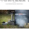 Resfriador de fumaça de aço inoxidável de aço inoxidável para cozinha de acampamento 30 cm de tubo alto plugue europeu britânico refrigerador de bateria para churrasco 230701