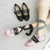 2023 Yeni Elbise Ayakkabı Tinghon Klasik İpek Bale Ayakkabıları Dantel Yukarı Bale Yuvarlak Toe Toe Bowtie Kadınlar Daireler Zarif Sevgililer Günü Ayakkabıları 34-40 Orijinal