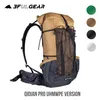 Rucksackrucksäcke 3F UL GEAR QiDian Pro UL Rucksack Outdoor-Klettertasche Camping Wandertaschen Qi Dian UHMWPE ultraleicht 230701