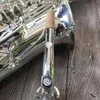 High-end Eb-stämt JAS 700Q altsaxofon mässing förnicklat silver jazzmusikinstrument med fodral