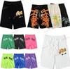 디자이너 Palms Palmangel Mens Shorts Menwomens 디자이너 짧은 바지 편지 인쇄 스트립 웨빙 캐주얼 5 포인트 각도 의류 여름 해변 의류 Blue Geen