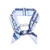 Scarves Fashion Beauty Skinny Bag Strap For Women Chain Lock Print Ribbon Silk Scarf Headscarf Headwear Long Wrap Hair Hand cessories J230703