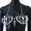 Navel Bell Button Rings Stonefans Irregular Water Drop Bra Chain Breast Bracket Body Jewelry Crystal Bralette Top for Women Rave Sexy Bikini Underwear 230703