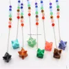 Charms Natural Stone Merkabah Star Pendum 7 Color Chakra Chain For Divination Crystal Jewelry Charm Amet Healing Pendant Drop Delive Dhrdq