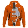 Moletons masculinos 2023 primavera moletons com capuz masculino/feminino moletom impressão 3D roupas guitarra instrumento jaqueta cosplay moletom com capuz masculino