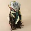 Sciarpe 70x70cm Sciarpa da donna Sensazione di seta Capelli Collo Quadrato Marchio Ufficio bandana silenziatore Cameriere Assistenti di volo Fazzoletto Anelli avvolgere J230703