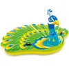 Uppblåsbara flyter Jättepåfågel Simning Floating Pool Ride-On Ring Vuxna Barn Vatten Semester Festleksaker Piscina