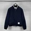 2023 Fashion TB THOM Brand Jacket Men Cardigans Clothing Loose Baseball uniform Spring Autumn Striped Casual Coat Bomber Jacket E99