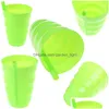 Mokken Plastic St Cup Kinderen Kleur Mok Met Ingebouwd Zomersap Water Snoep Kleur Bekers Drop Levering Thuis Tuin Keuken Eetkamer Bar Dr Dht2R