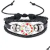 Braccialetti con ciondoli Bibbia cristiana Corda intrecciata in pelle Bracciale rigido per donna Cabochon in vetro Cristiani Scrittura Gioielli religiosi Dro Dheuq