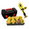 4D Beyblades Spinning Burst Arena Conjunto de brinquedos Beylade Burst dourado com lançador e armazenamento Bayblade Bable Drain Phoenix R230703