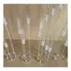 Party Decoration 6pcs Centerpiece Candelabra Clear Candle Holder Akrylljusstakar för S Event Drop Delivery Home DHPVN