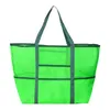 Shopping Bags 9 Pockets Large Beach Bag For Towels Mesh Durable Picnic Bags For Toys Waterproof Underwear Pocket Beach Tote Bag Summer 230701